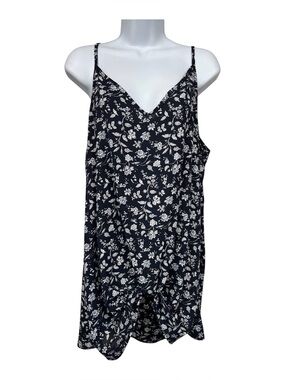 Lara navy blue twist-front blouse